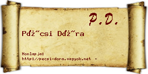 Pécsi Dóra névjegykártya