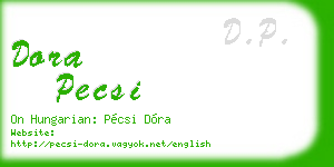 dora pecsi business card